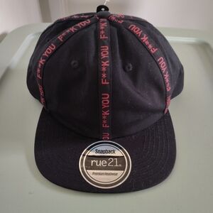 NWT F**K YOU Snapback Unisex Cap From rue21